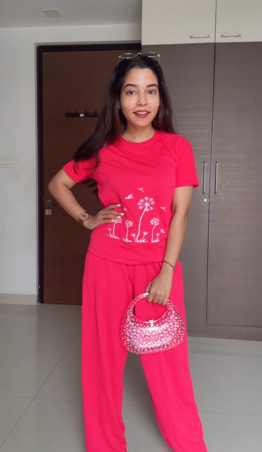 Match Made in Heaven: Co-ord Knitted Set in Pink