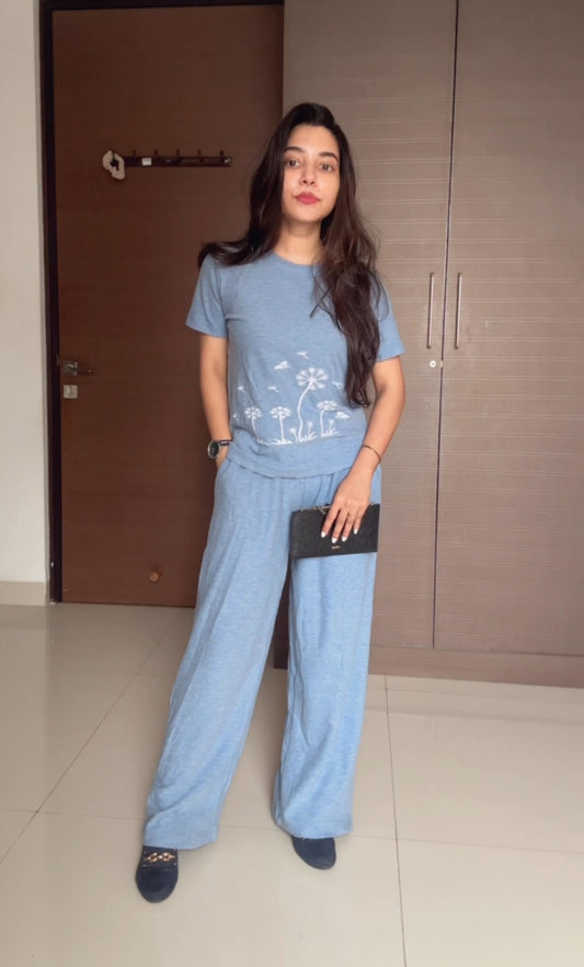 Sky's the Limit: Co-ord Knitted Set in Sky Blue