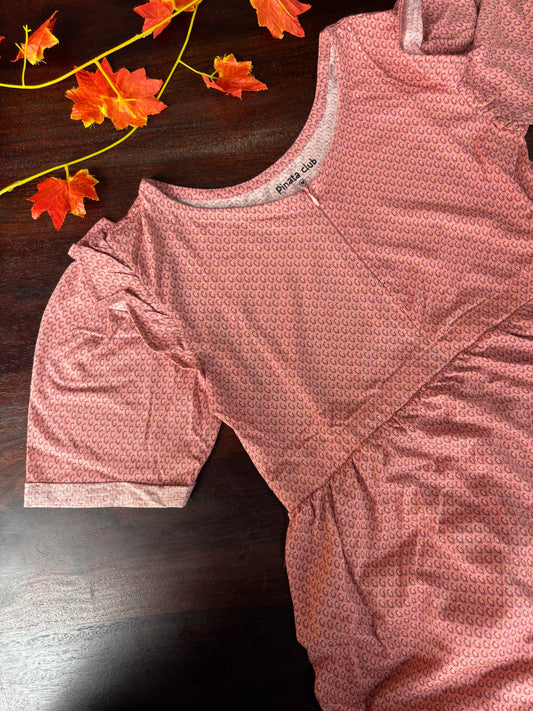 Soft and Sweet: Peach Feeding Gown