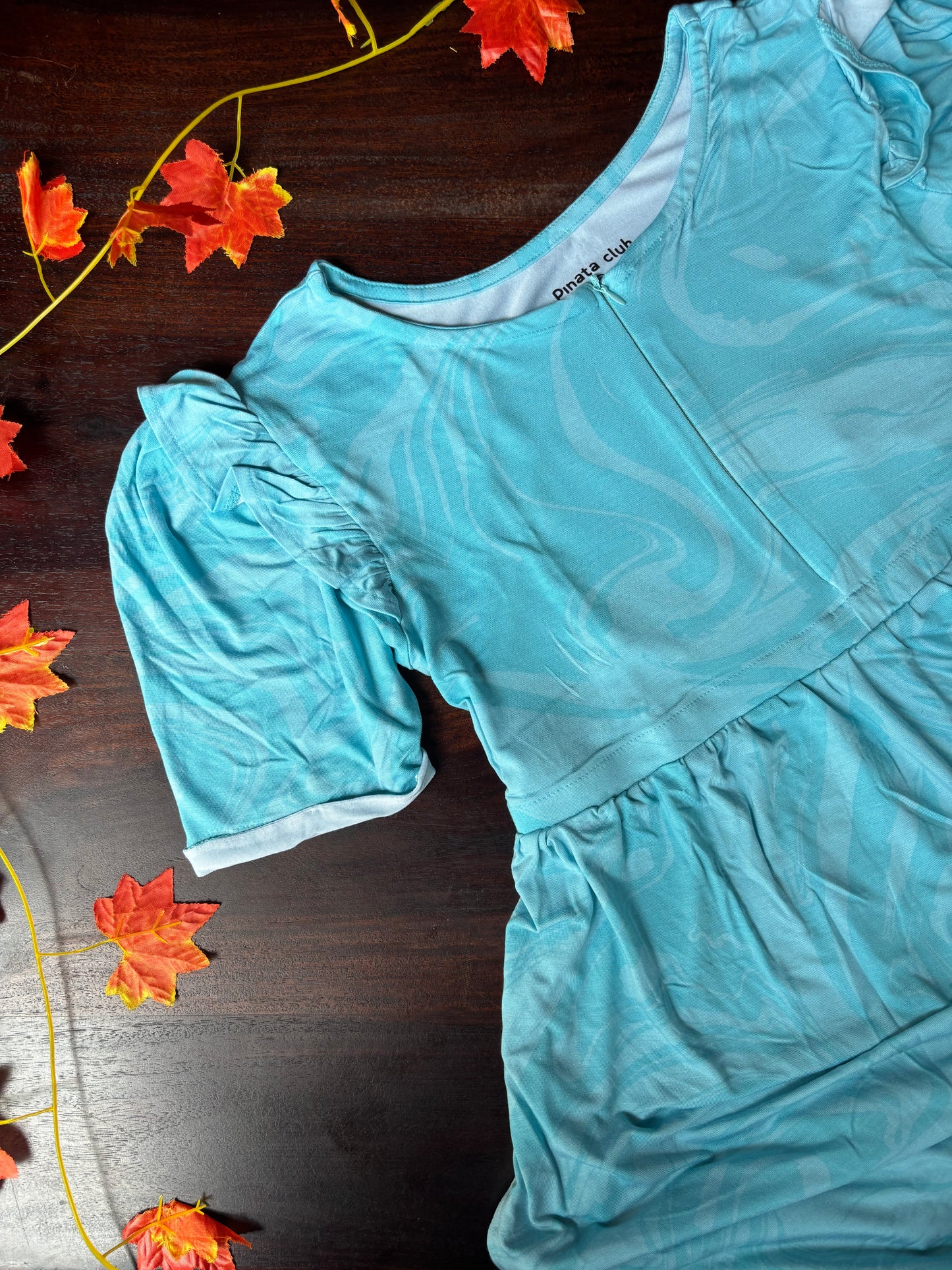 Dive into Comfort: Ocean Sky Blue Feeding Gown