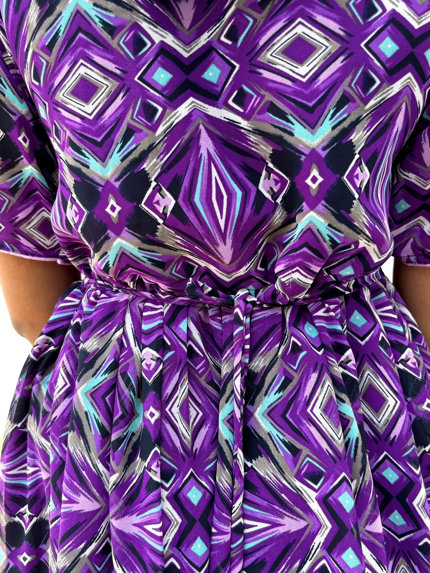 Violet Abstract Feeding Gown