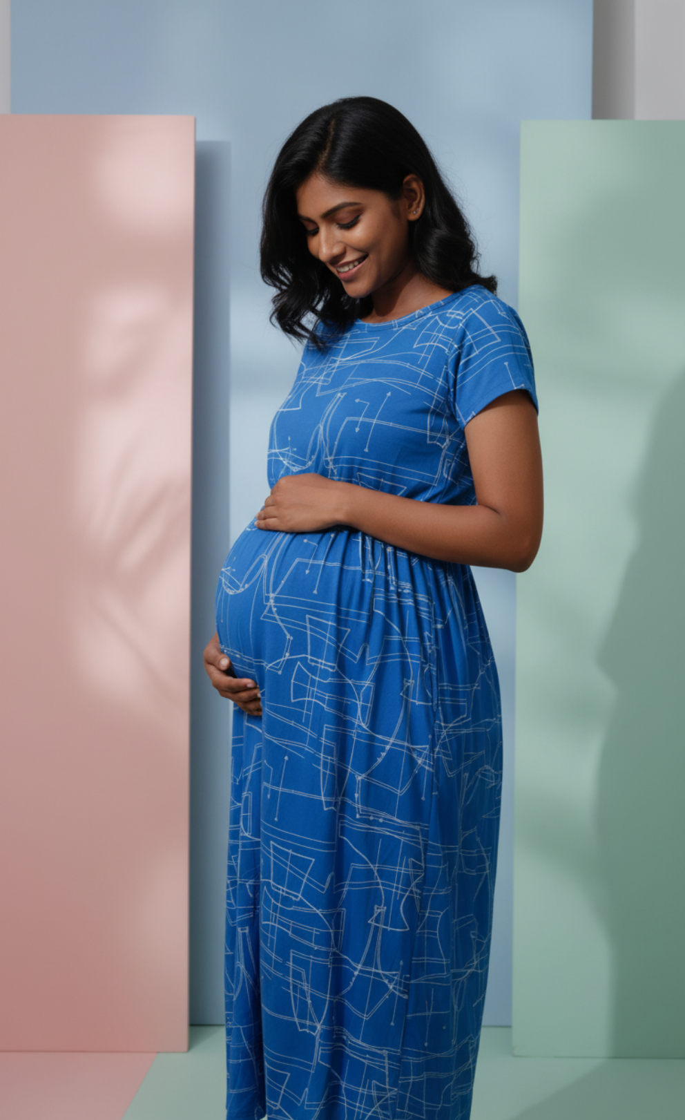 Blue lines: elastic pull up