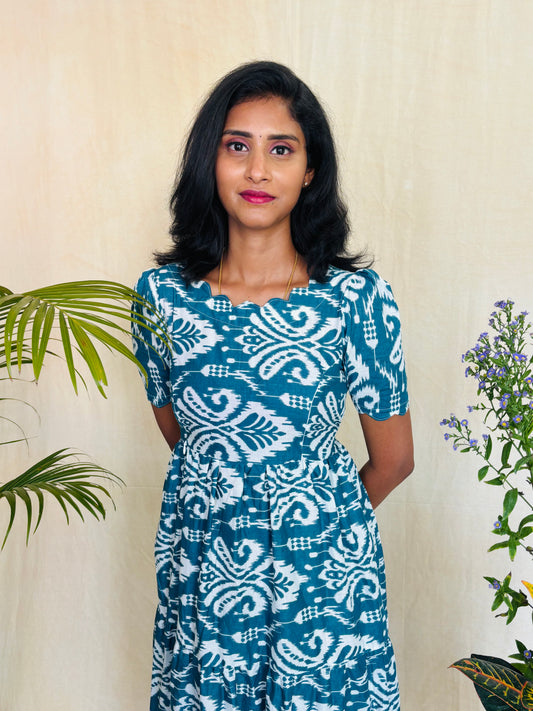 Blue - Pure cotton feeding gown