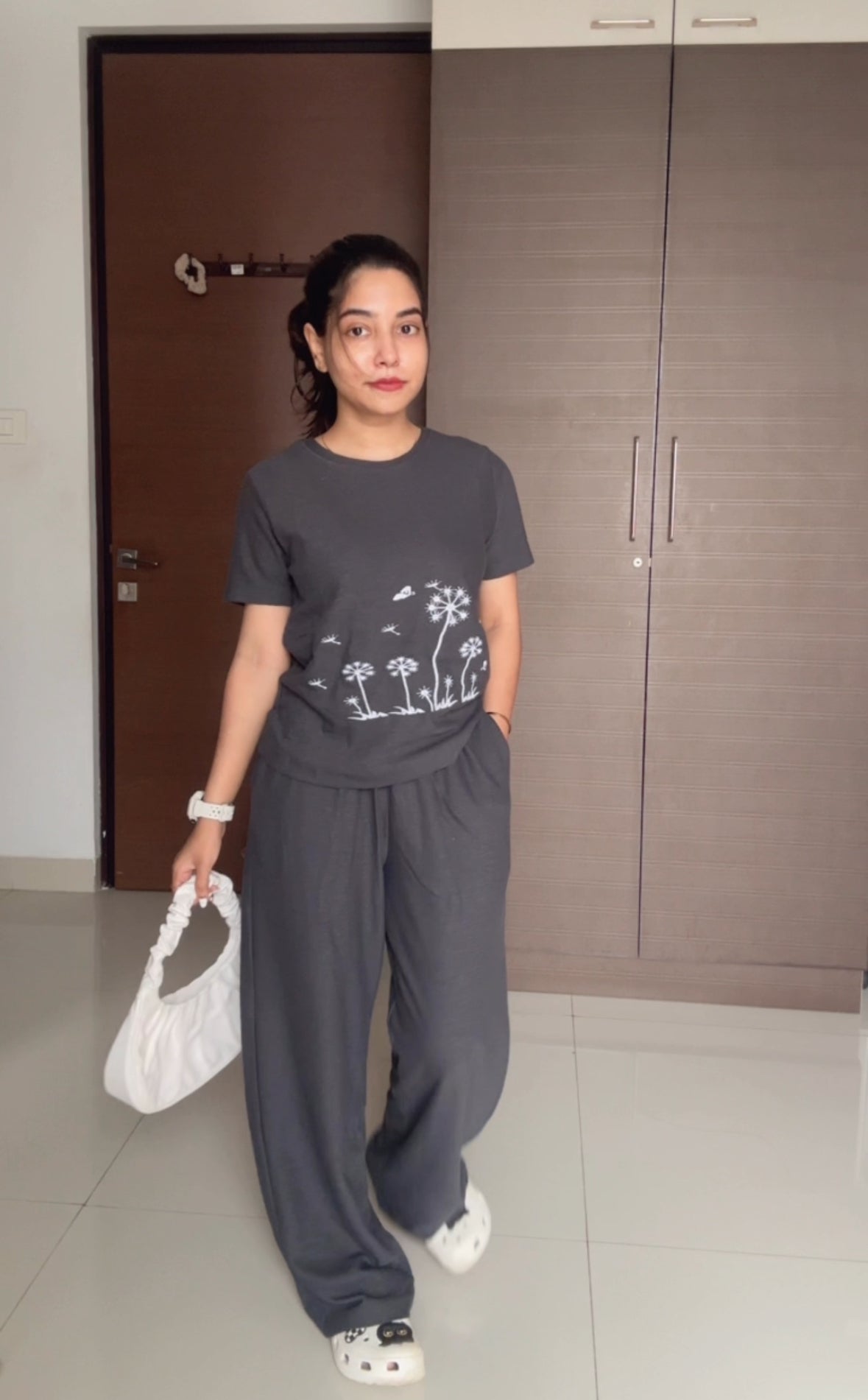 Timeless Chic: Co-ord Knitted Set in Dark Gray