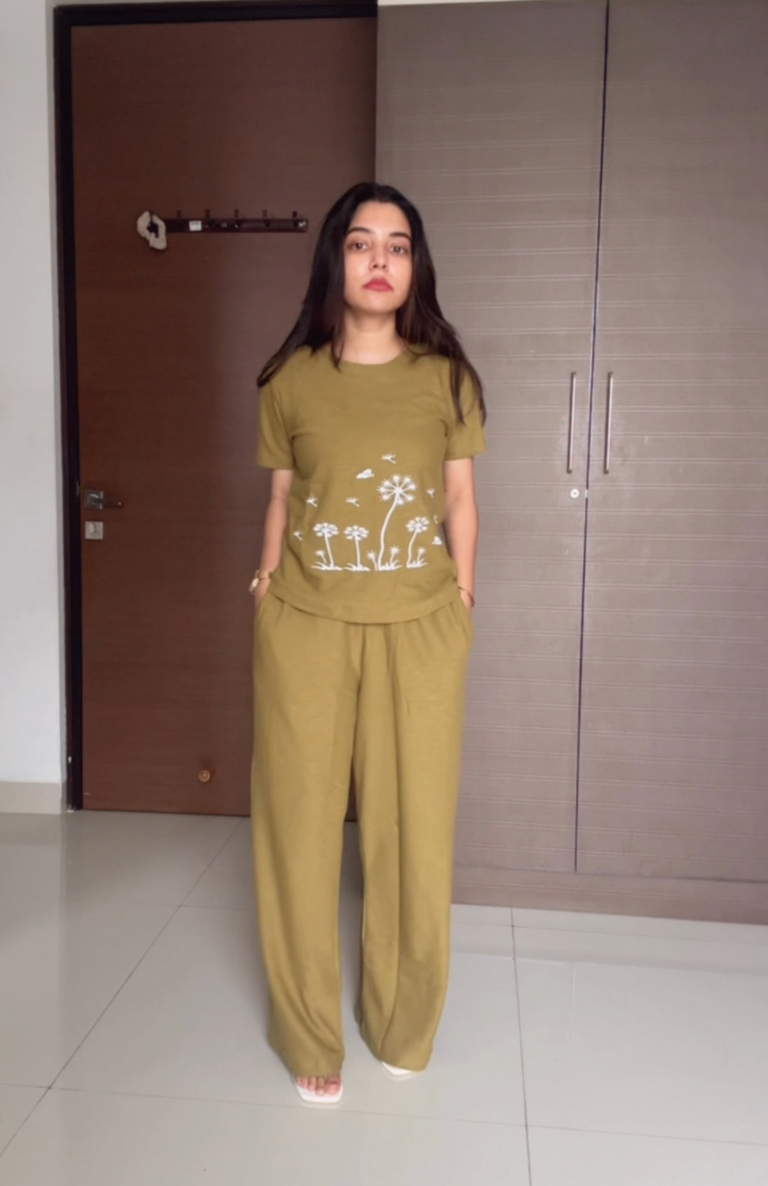 Nature's Harmony: Co-ord Knitted Set in Bottle Green