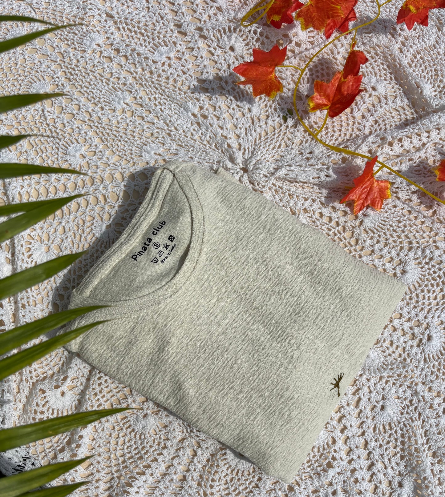 Fresh Fusion: Co-ord Knitted Set in Half White